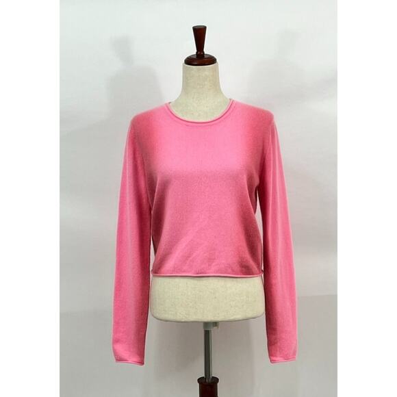 CRUSH CASHMERE Sz 1 S Pink Lollipop Hailey Gradient 100% Pullover Sweater NWT - Picture 9 of 12